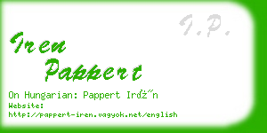 iren pappert business card